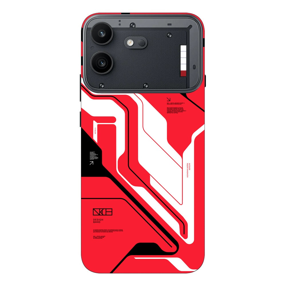 Cyber Red skin on Nothing Phone 4B by Decalz