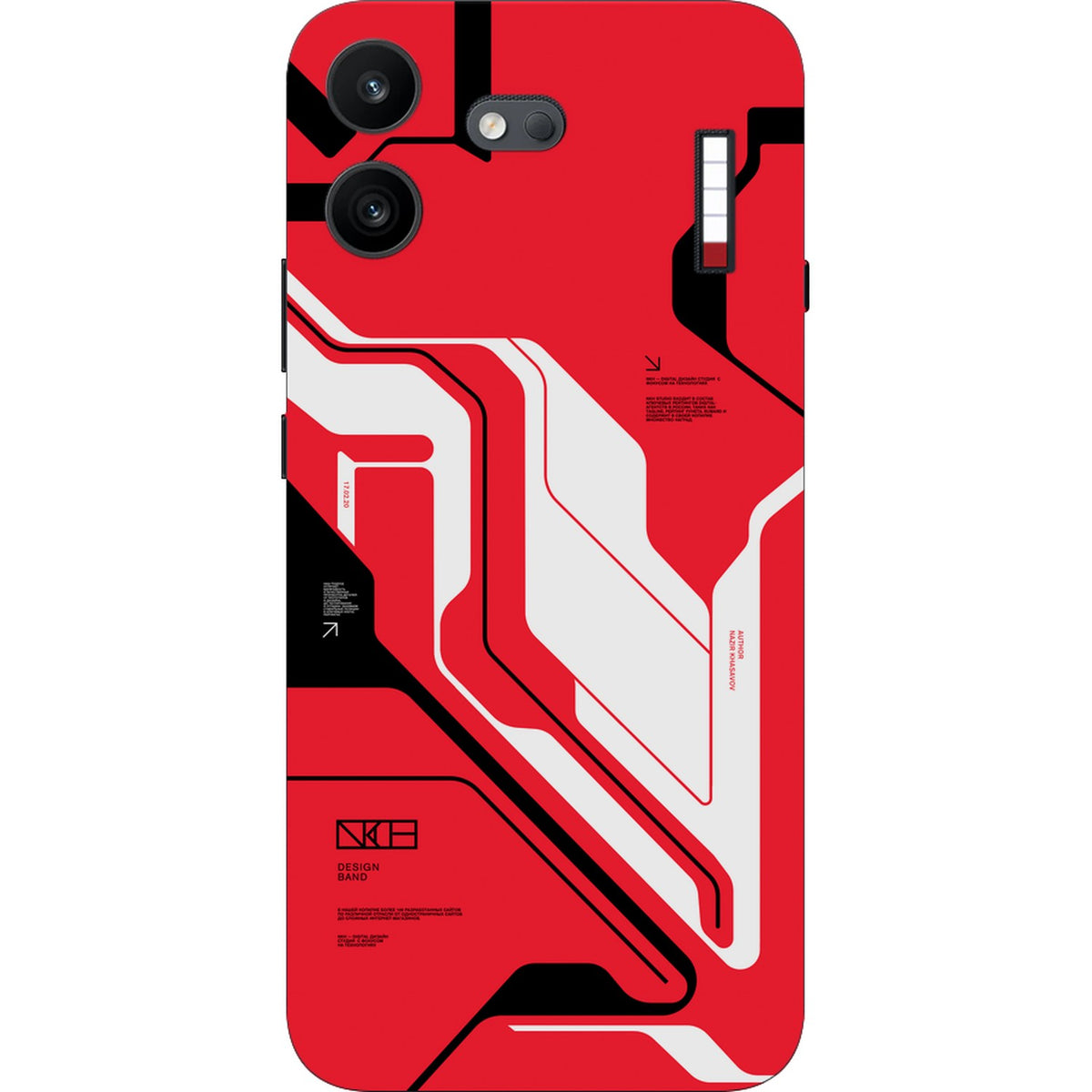 Cyber Red skin on Nothing Phone 4B by Decalz
