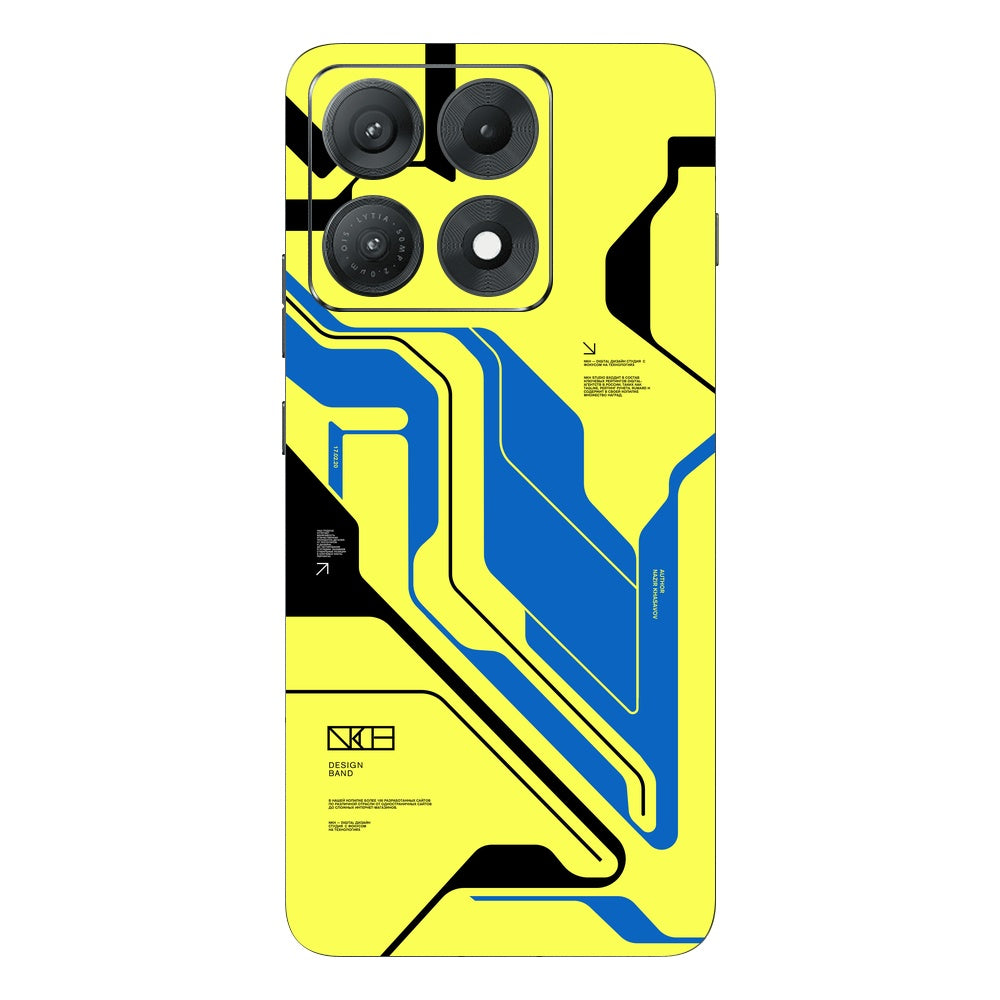 Cyber Yellow skin on Moto Edge 70 Max (5G) by Decalz