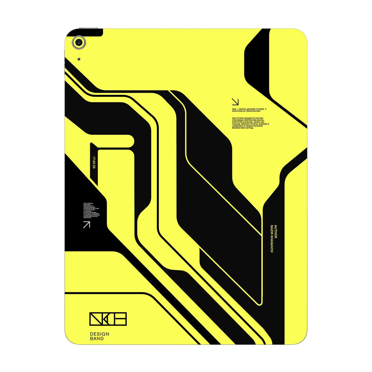 Cyber Yellow & Black skin on iPad Air 13-inch M3 2025 by Decalz