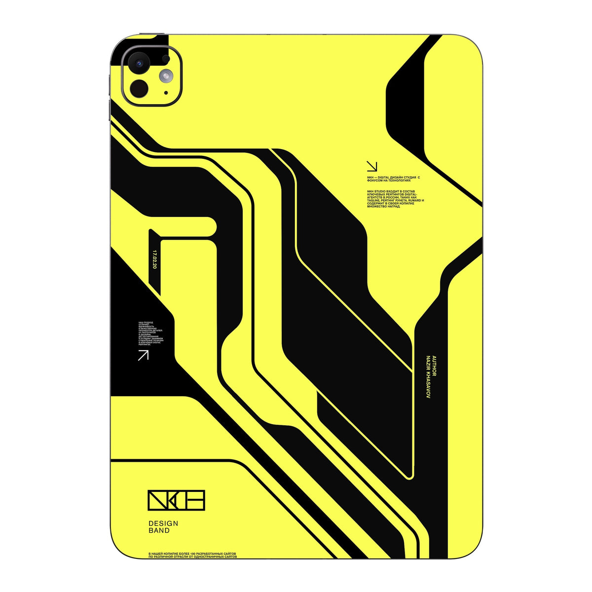 Cyber Yellow & Black skin on iPad Pro 11-inch M5 by Decalz