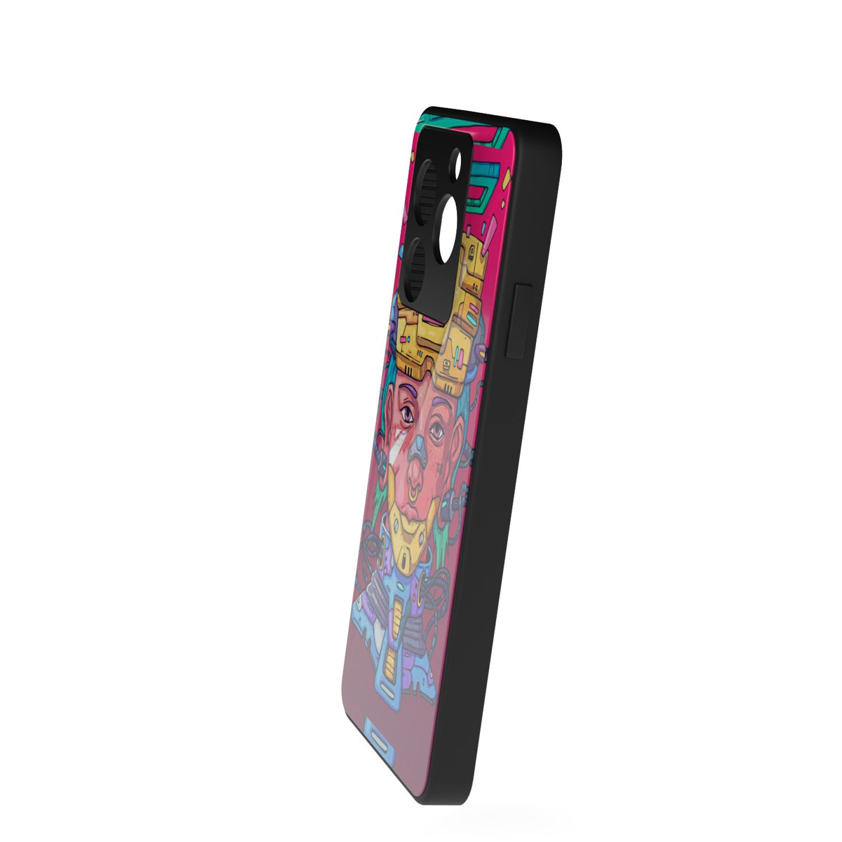Cyberguy printed metal phone case - side view