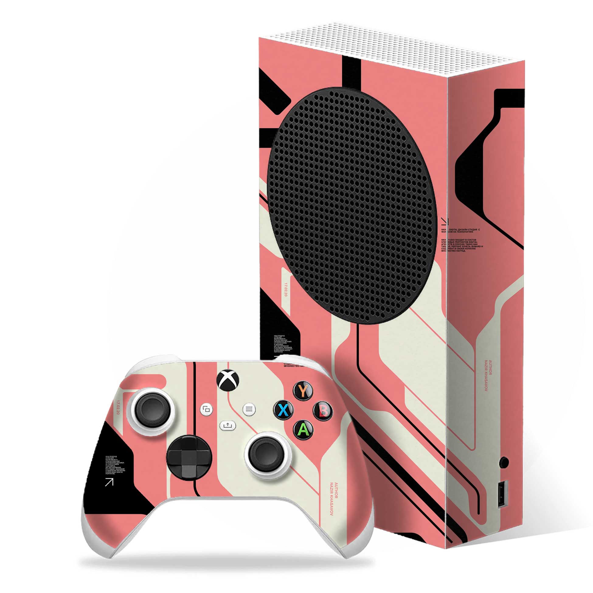 Cyber pink Xbox Series S Skins & Wraps