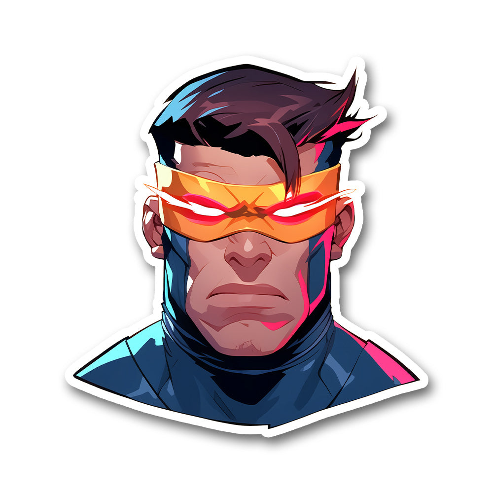 Cyclops Marvel Visor Head Sticker