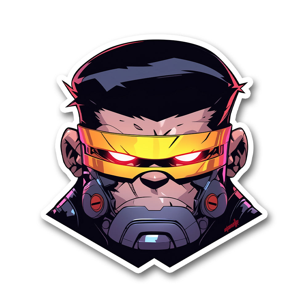 Cyclops Xmen Tech Mask Head Sticker