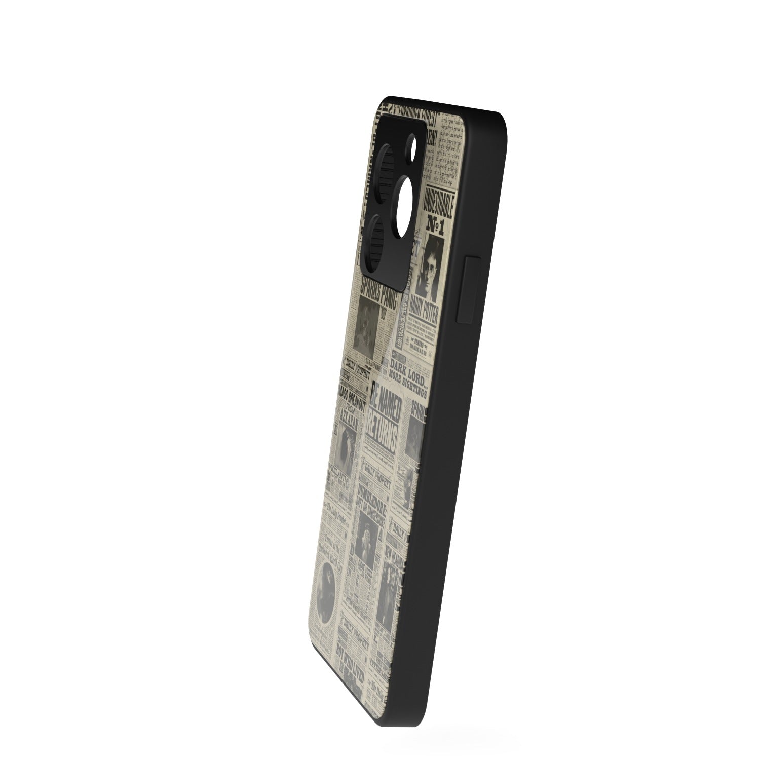 Daily Prophet printed metal phone case - side view