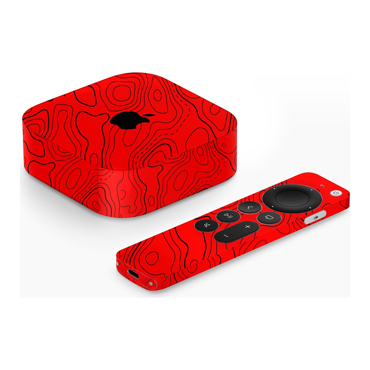 Damascus Red Apple TV 4K (2022) skin by Decalz