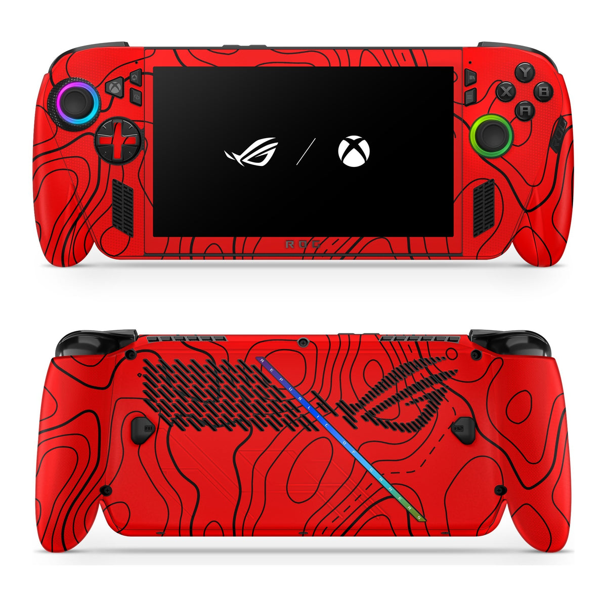 Damascus Red Asus ROG Xbox Ally skin by Decalz