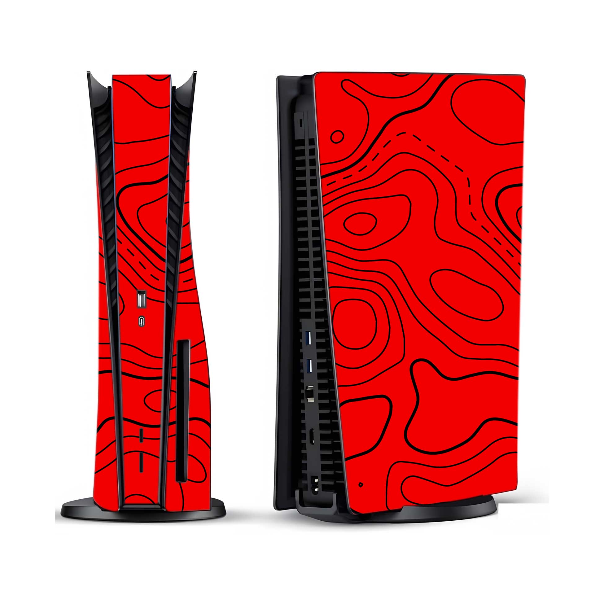 Damascus Red PlayStation 5 Fat Skins & Wraps