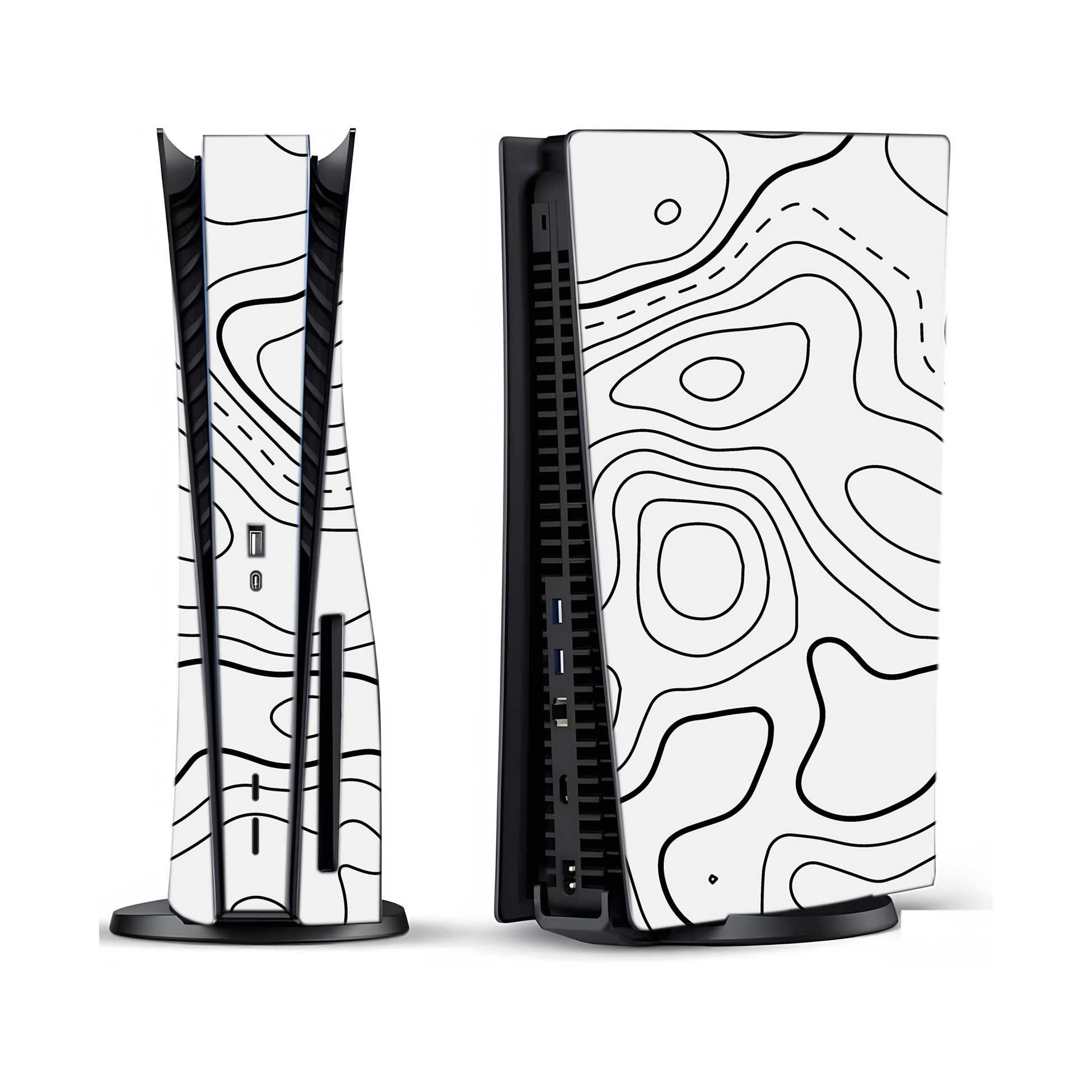 Damascus White PlayStation 5 Fat Skins & Wraps
