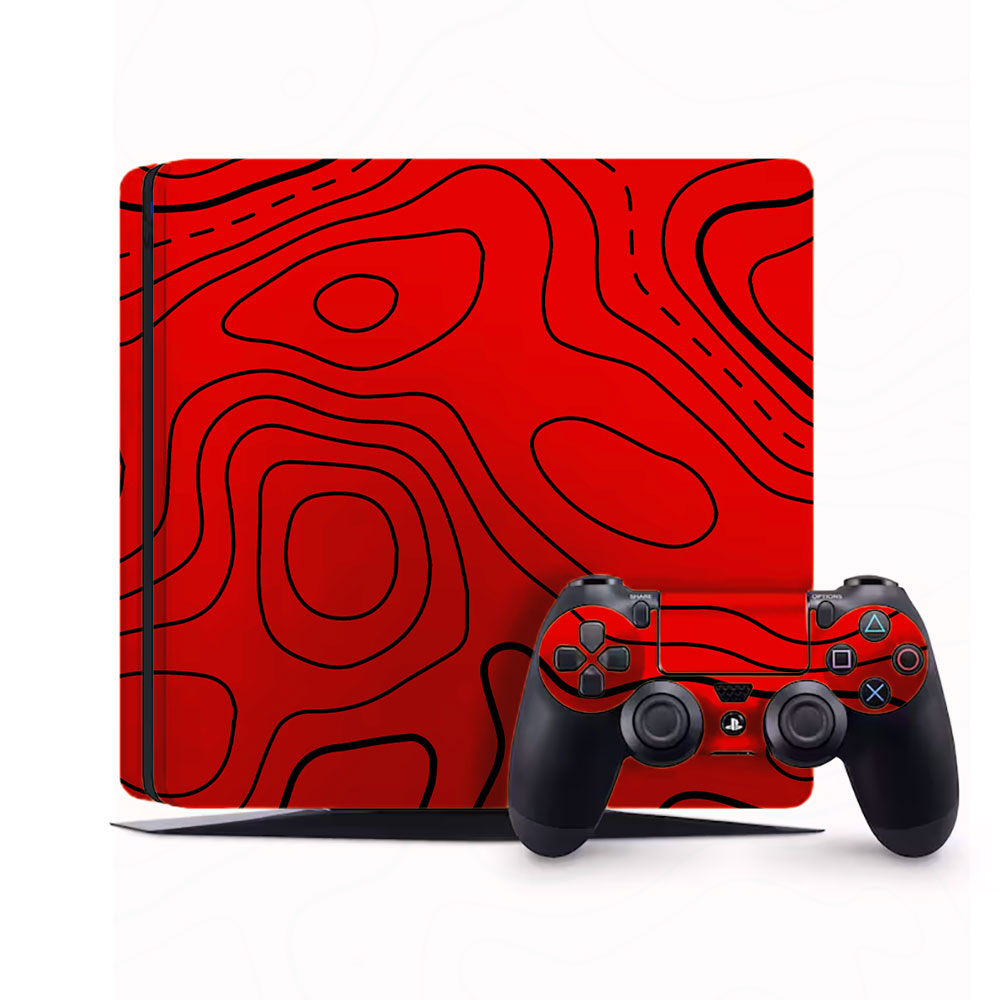 Damascus Red PlayStation 4 Slim Skins & Wraps