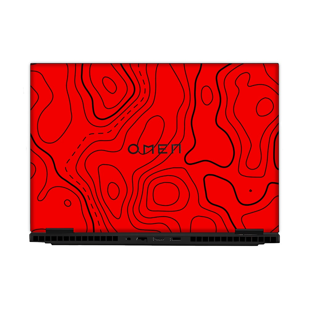 Damascus Red skin on Hp Omen Gaming 16-AM0241TX by Decalz