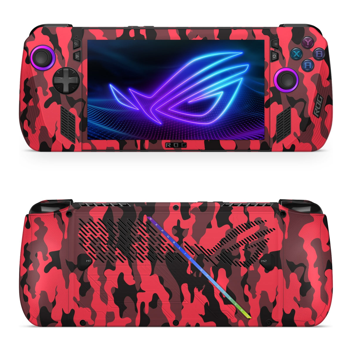 Dark Red Camo Asus ROG Xbox Ally X skin by Decalz