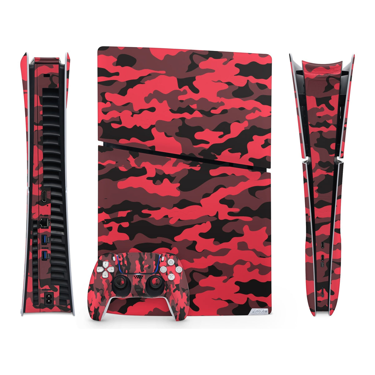 Dark Red Camo PlayStation 5 Slim Digital skin by Decalz