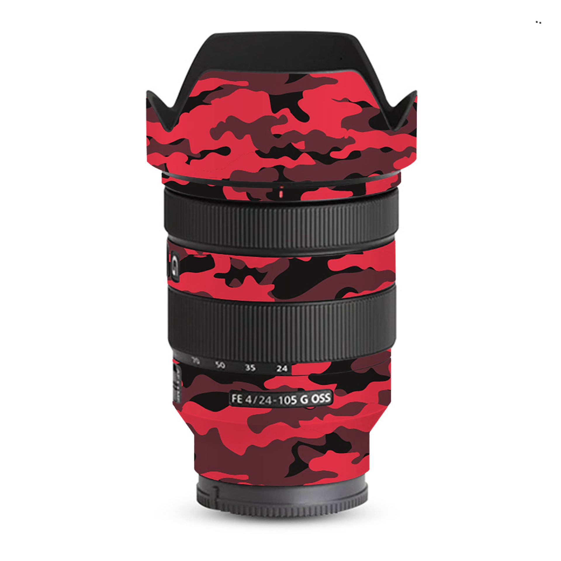 Dark Red Camo - Lens Skin