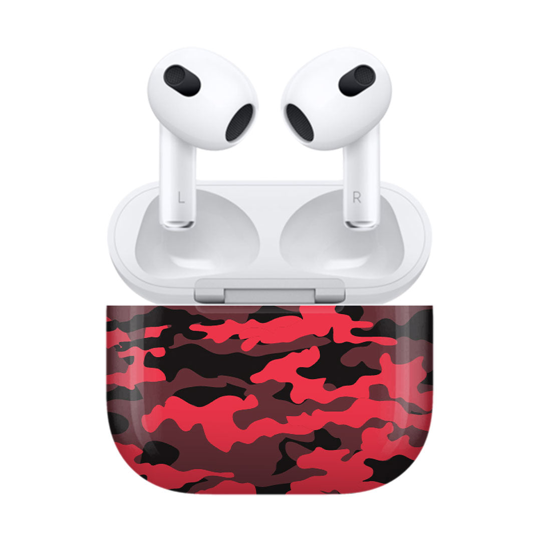 Airpods 3 Dark Red Camo skins