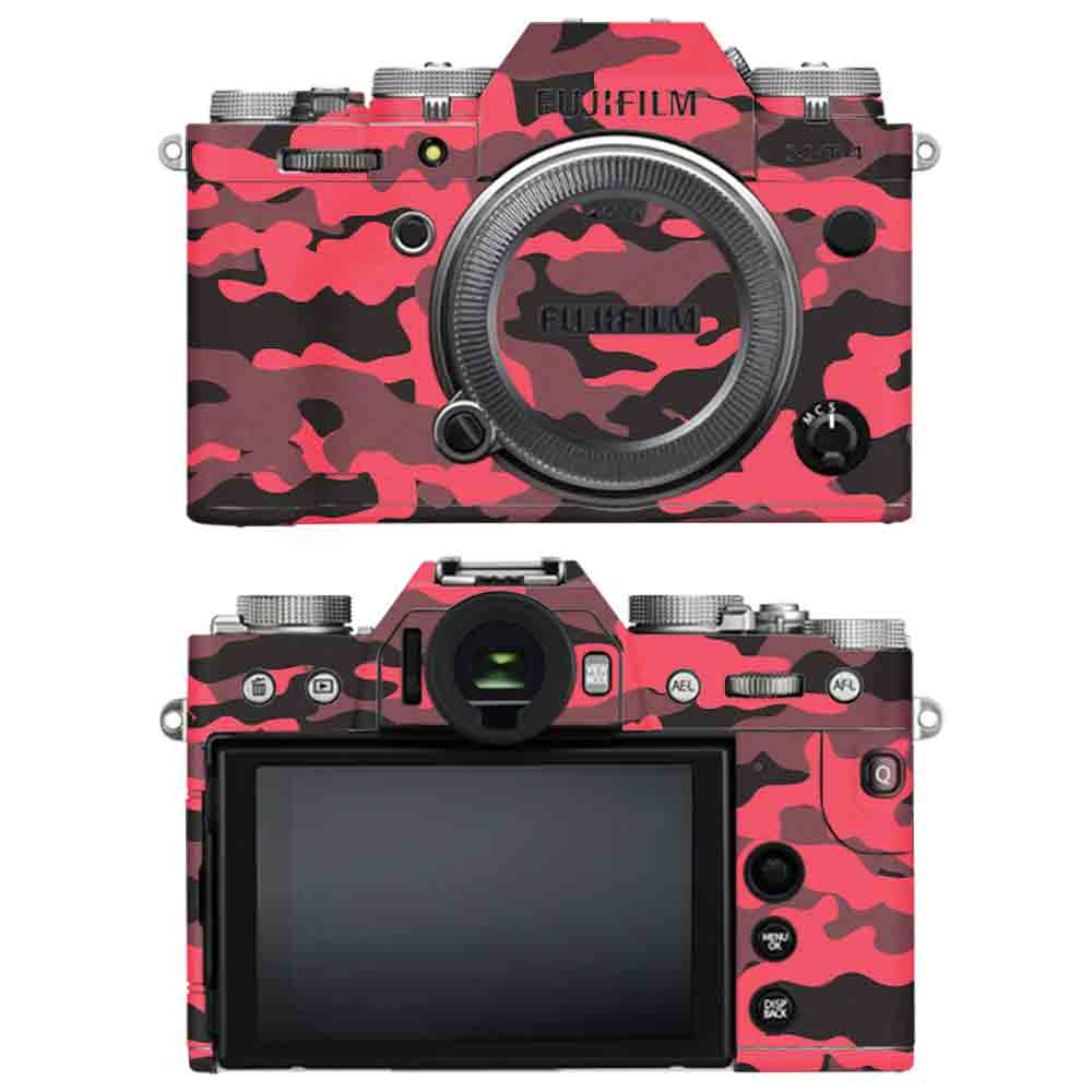Dark Red Camo - Fujifilm Camera Skins