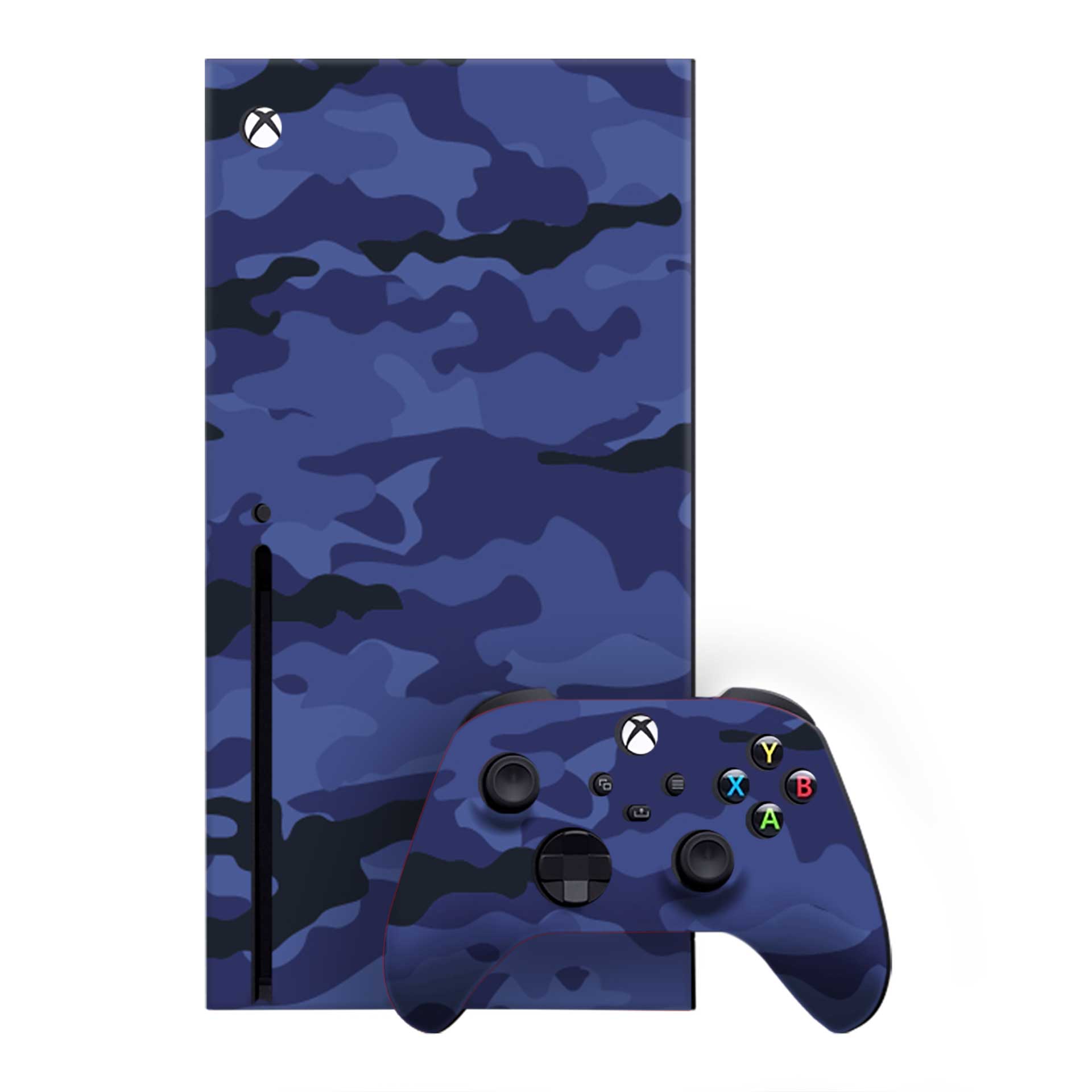 Dark Blue Camo  Xbox One X Skins & Wraps