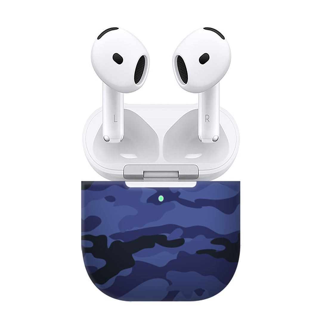 Airpods 4 Dark Blue Camo Skins