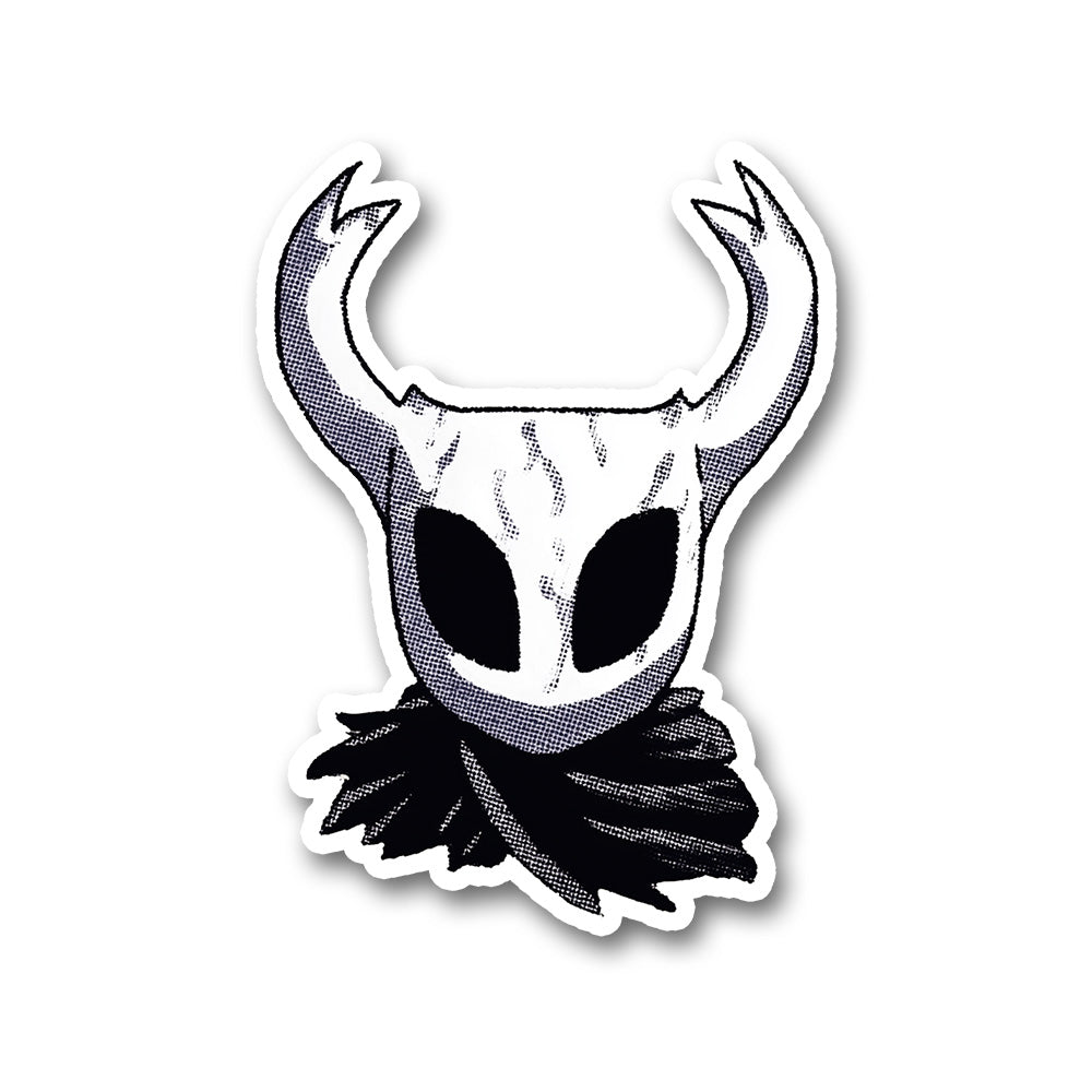 Dark Horned Mask Hollow Knight Sticker