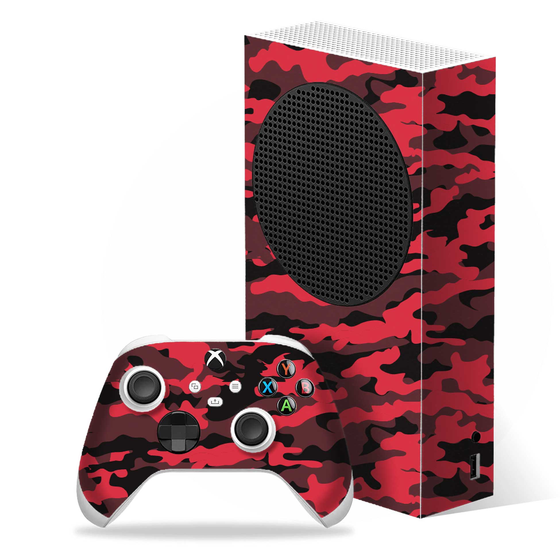 Dark Red Camo Xbox Series S Skins & Wraps