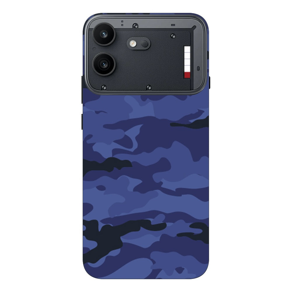 Dark Blue Camo skin on Nothing Phone 4B by Decalz