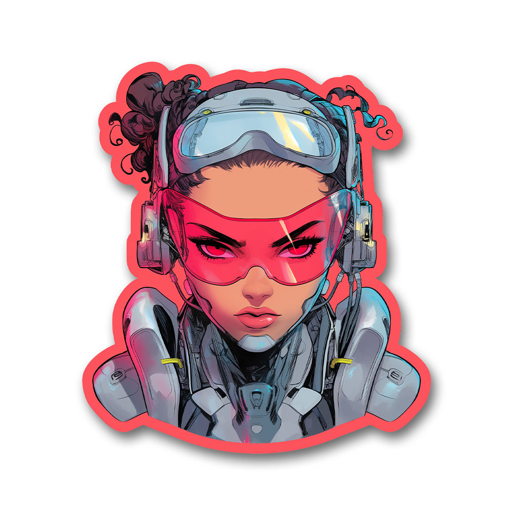 Dc Cyborg Retro Comix Sticker
