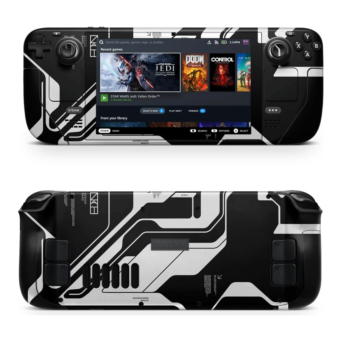 Dead Black Steam Deck skin by Decalz