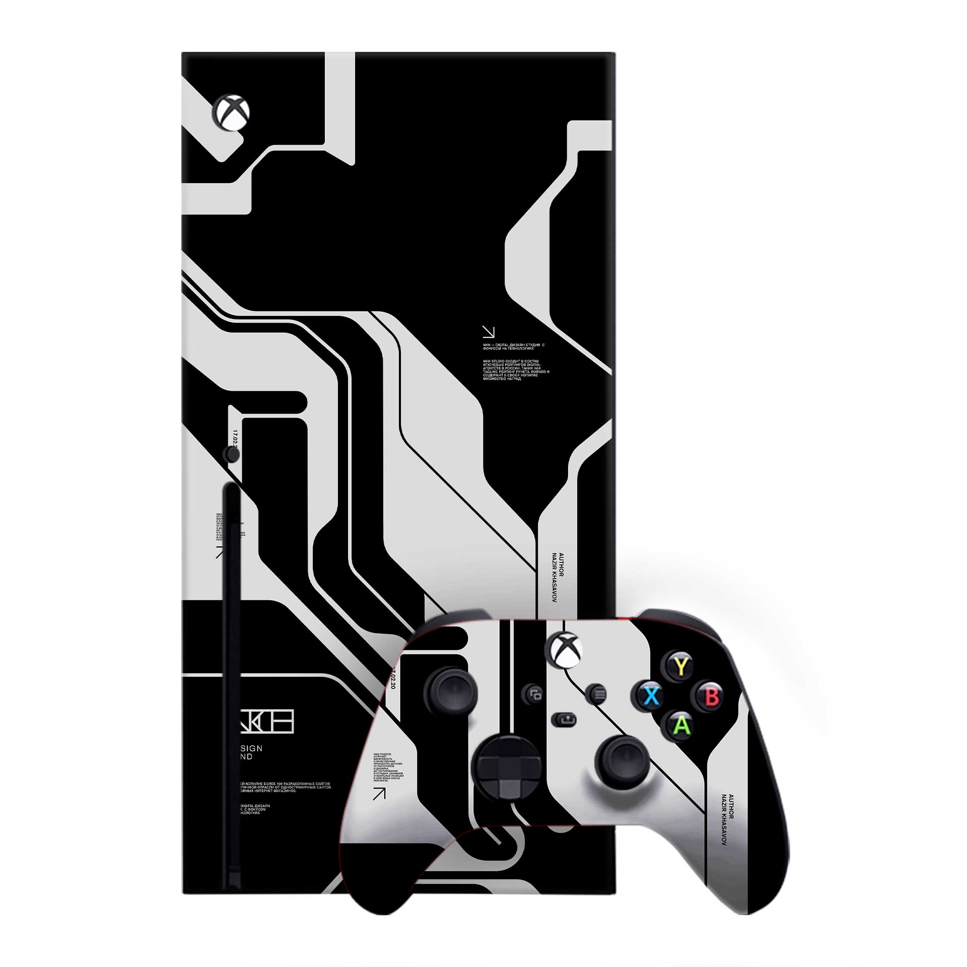 Dead Black Xbox One X Skins & Wraps (