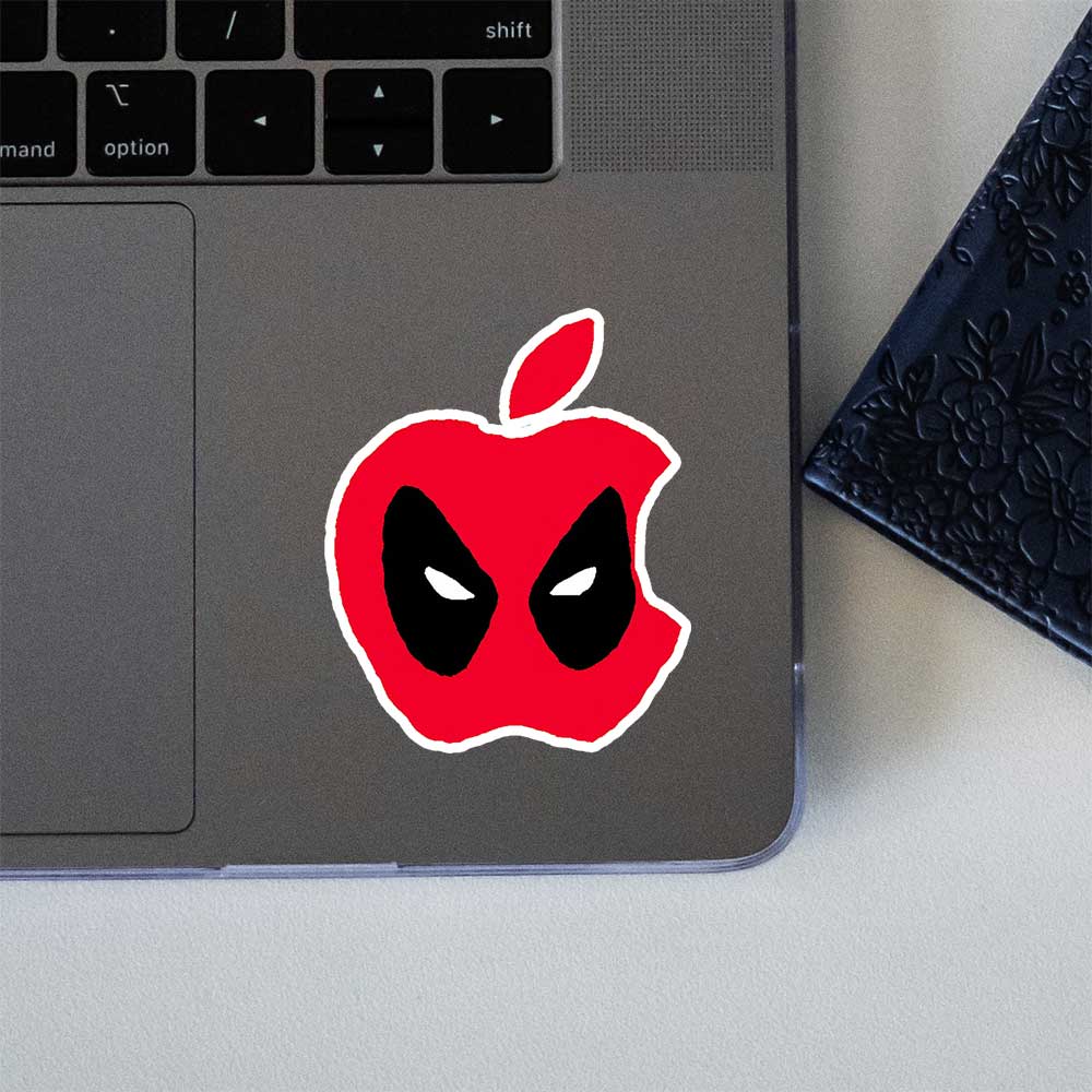 Deadpool Apple Logo Sticker