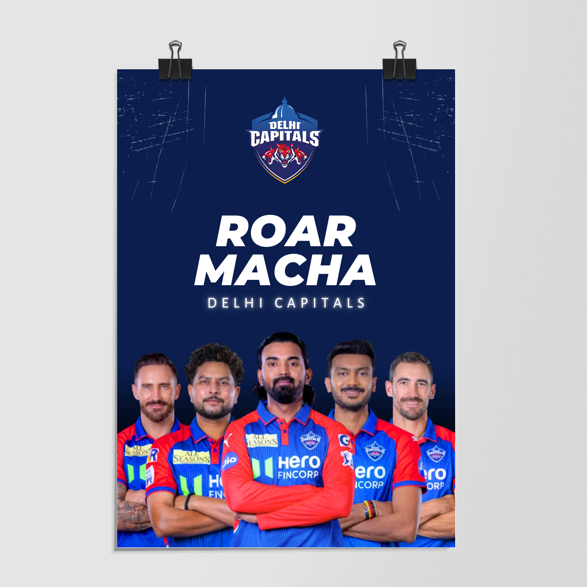 Delhi Capitals Inga Macha Roar by Decalz