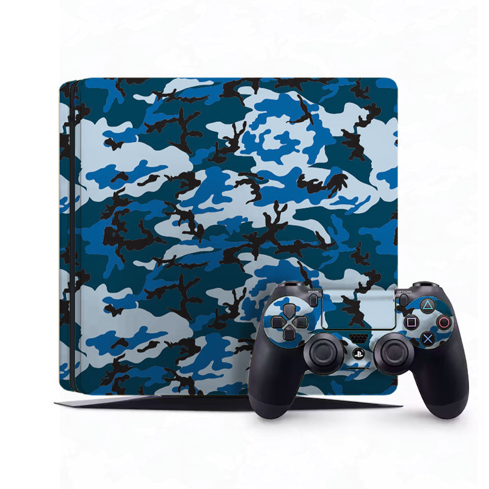 Digi Blue Camo PlayStation 4 Slim Skins & Wraps