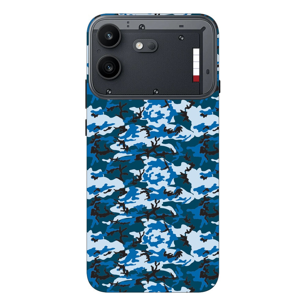 Digi Blue Camo skin on Nothing Phone 4B by Decalz