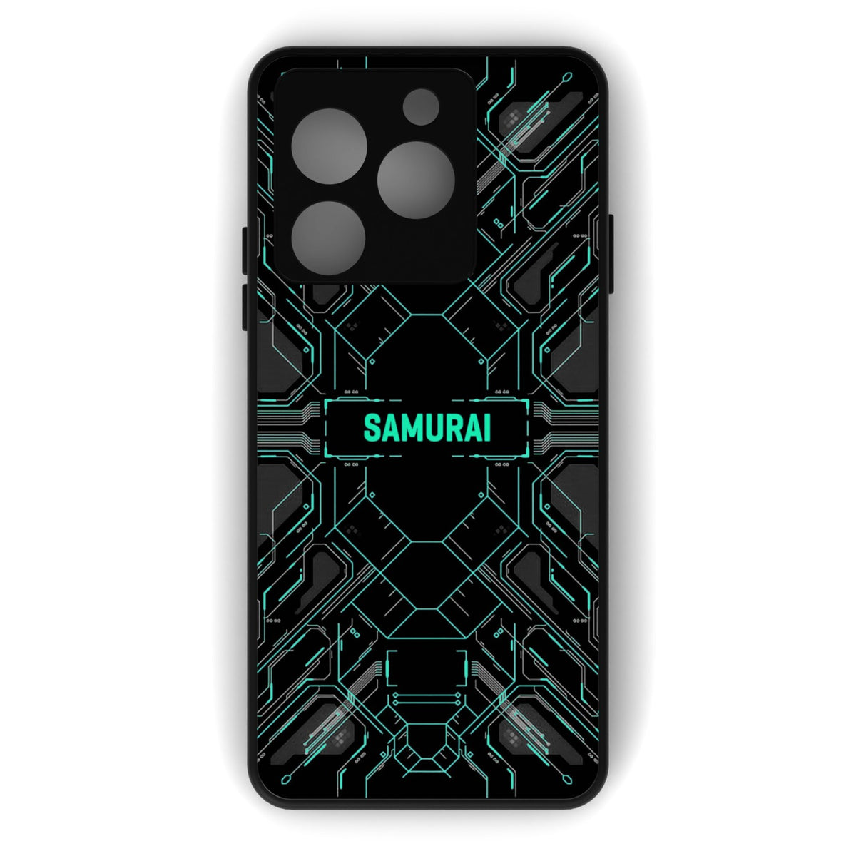 Digital Dojo printed metal phone case - flat back view