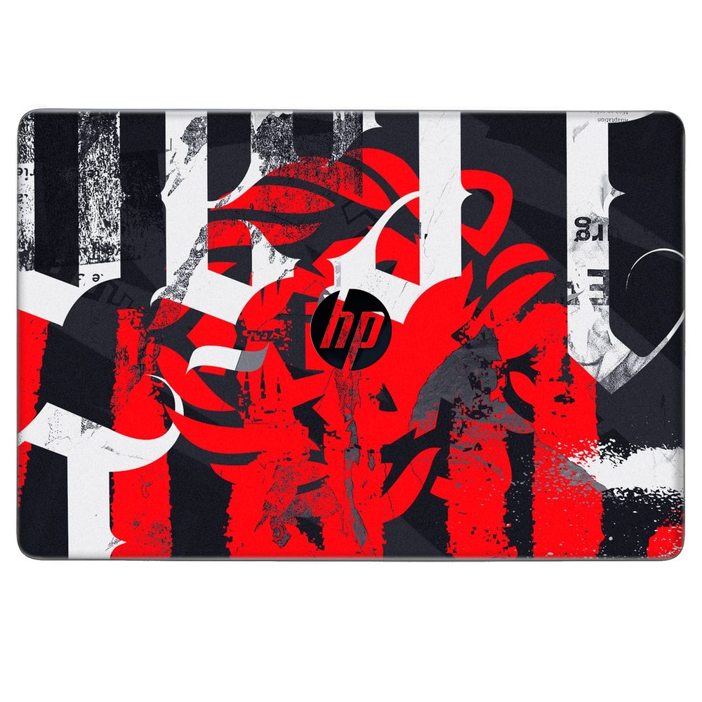 Distressed Red Art skin on Hp Notebook 15s-BS644TU by Decalz