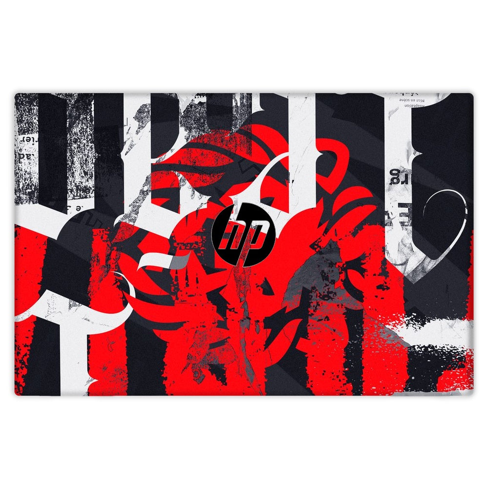 Distressed Red Art skin on Hp Pavilion 14 DV0042UR by Decalz
