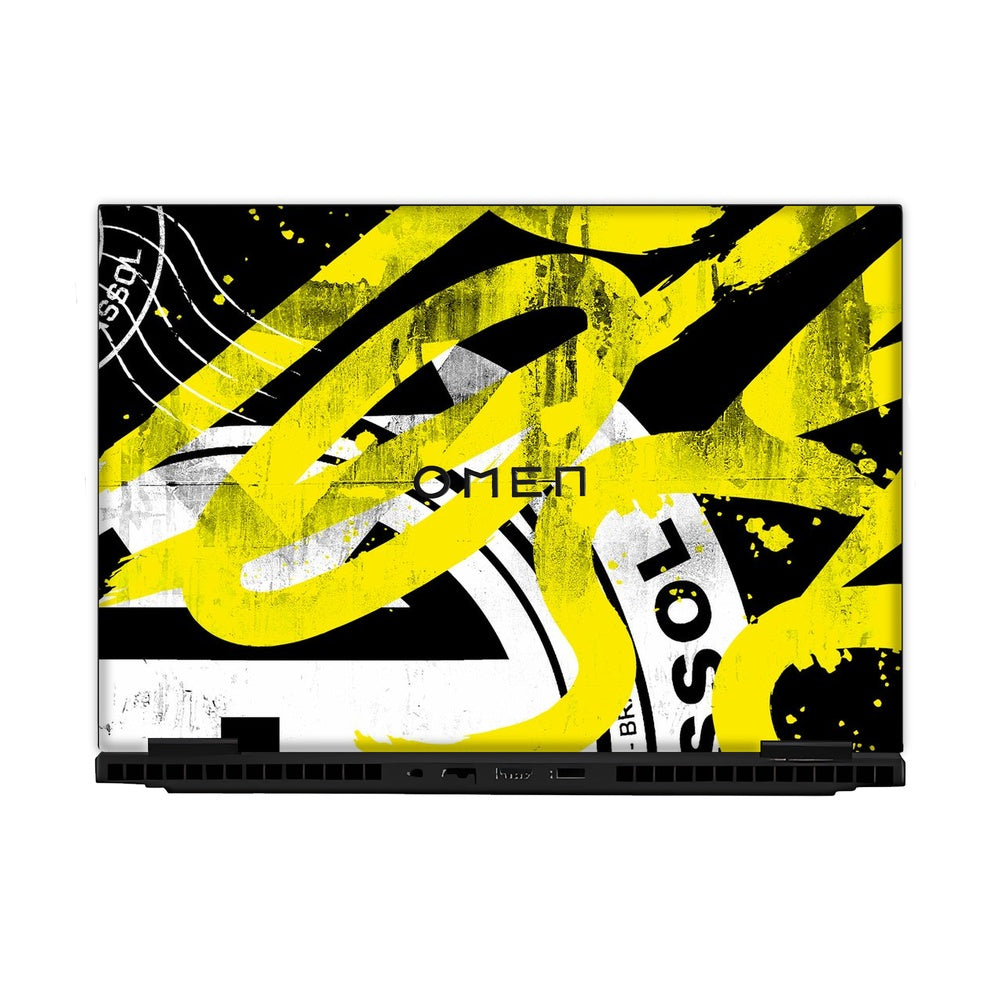 Distressed Yellow Textures skin on Hp Omen Gaming 16-AM0241TX by Decalz