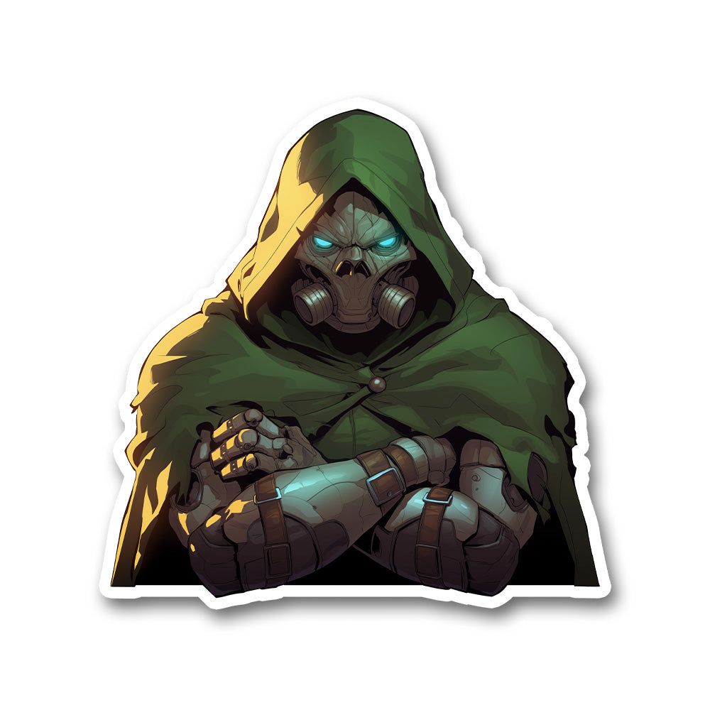 Doctor Doom Cyber Mask Marvel Villain Sticker