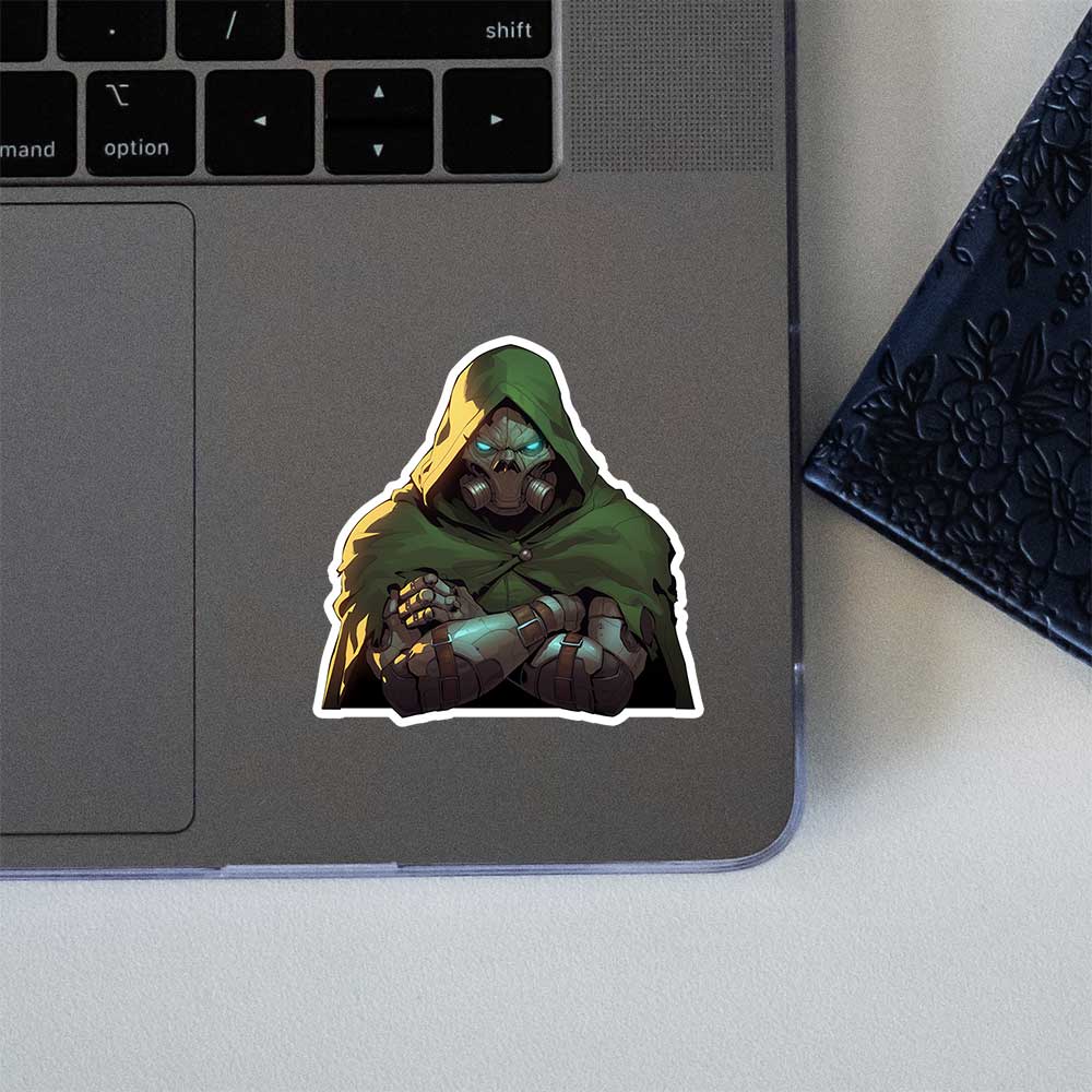 Doctor Doom Cyber Mask Marvel Villain Sticker