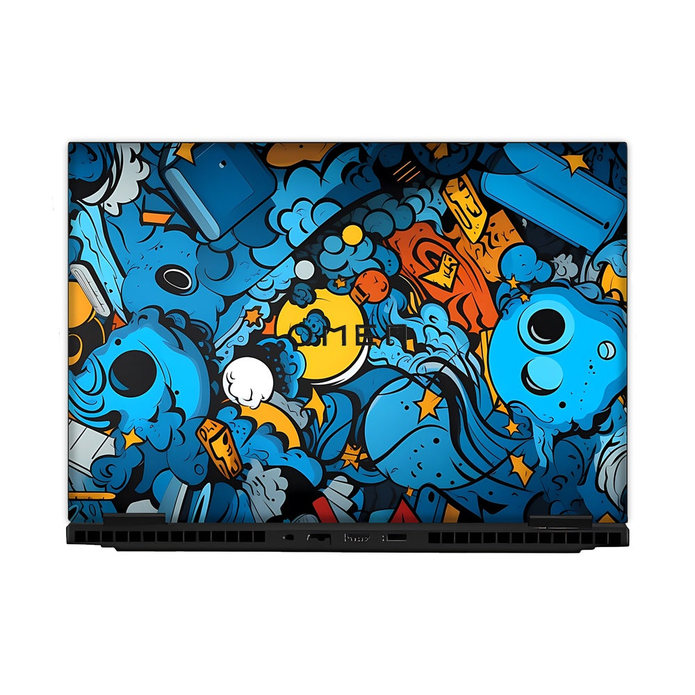 Doodle Frenzy skin on Hp Omen Gaming 16-AM0241TX by Decalz