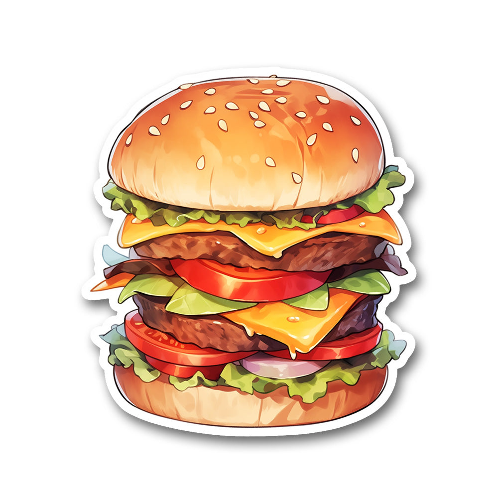 Double Burger Sticker