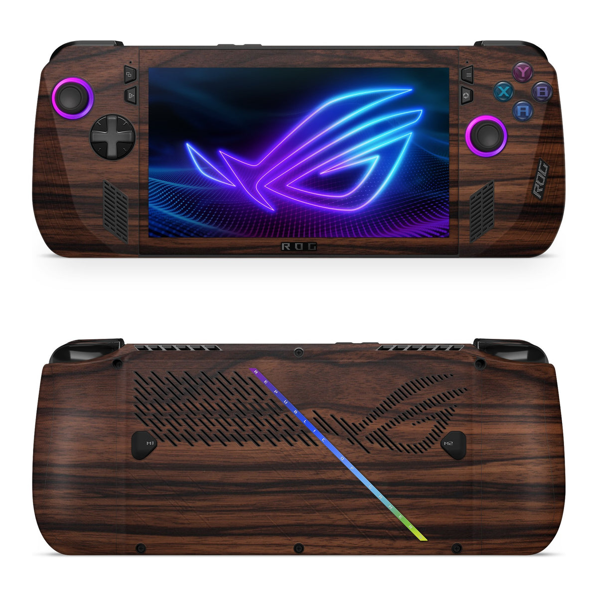 Ebony Wood Asus ROG Xbox Ally X skin by Decalz