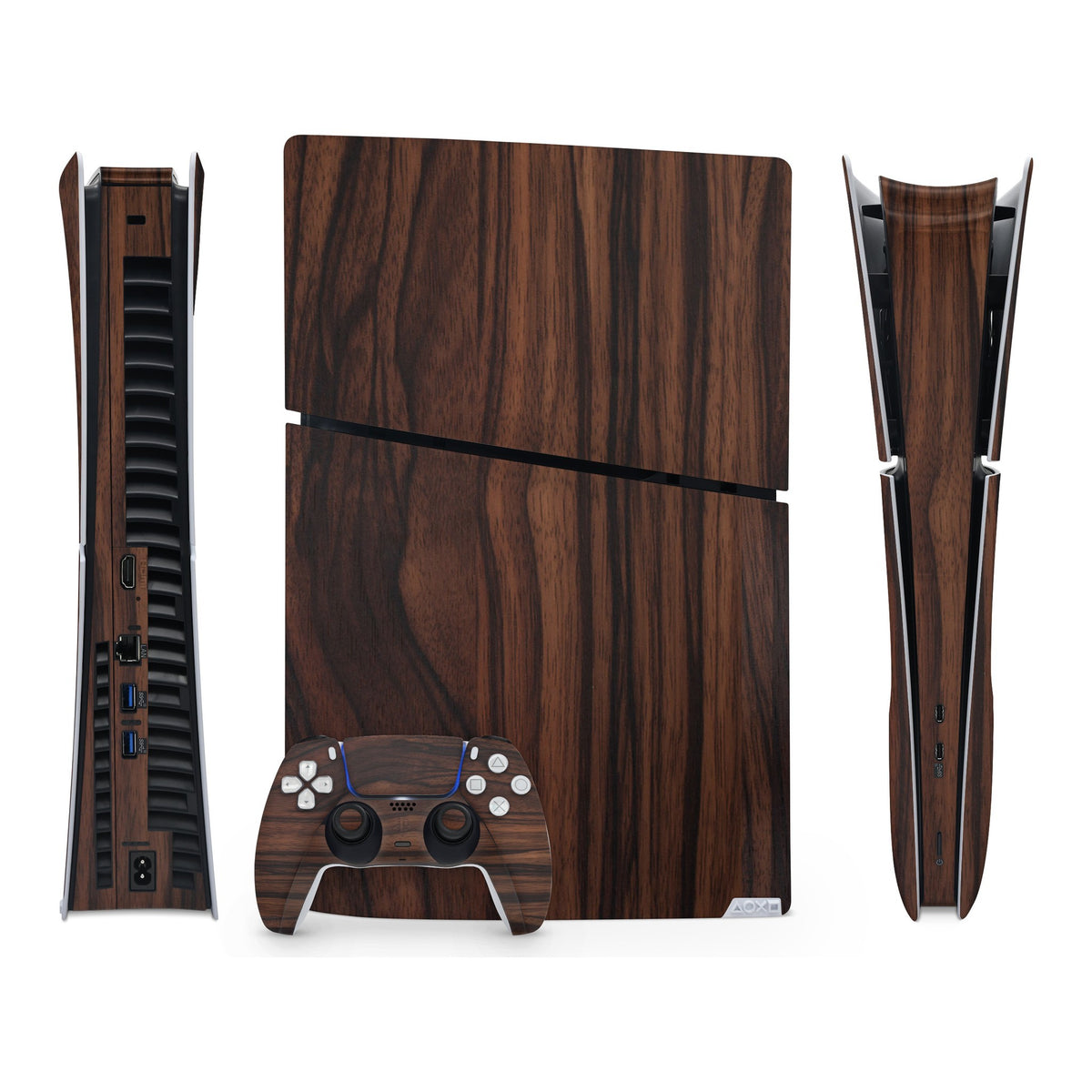 Ebony Wood PlayStation 5 Slim Digital skin by Decalz
