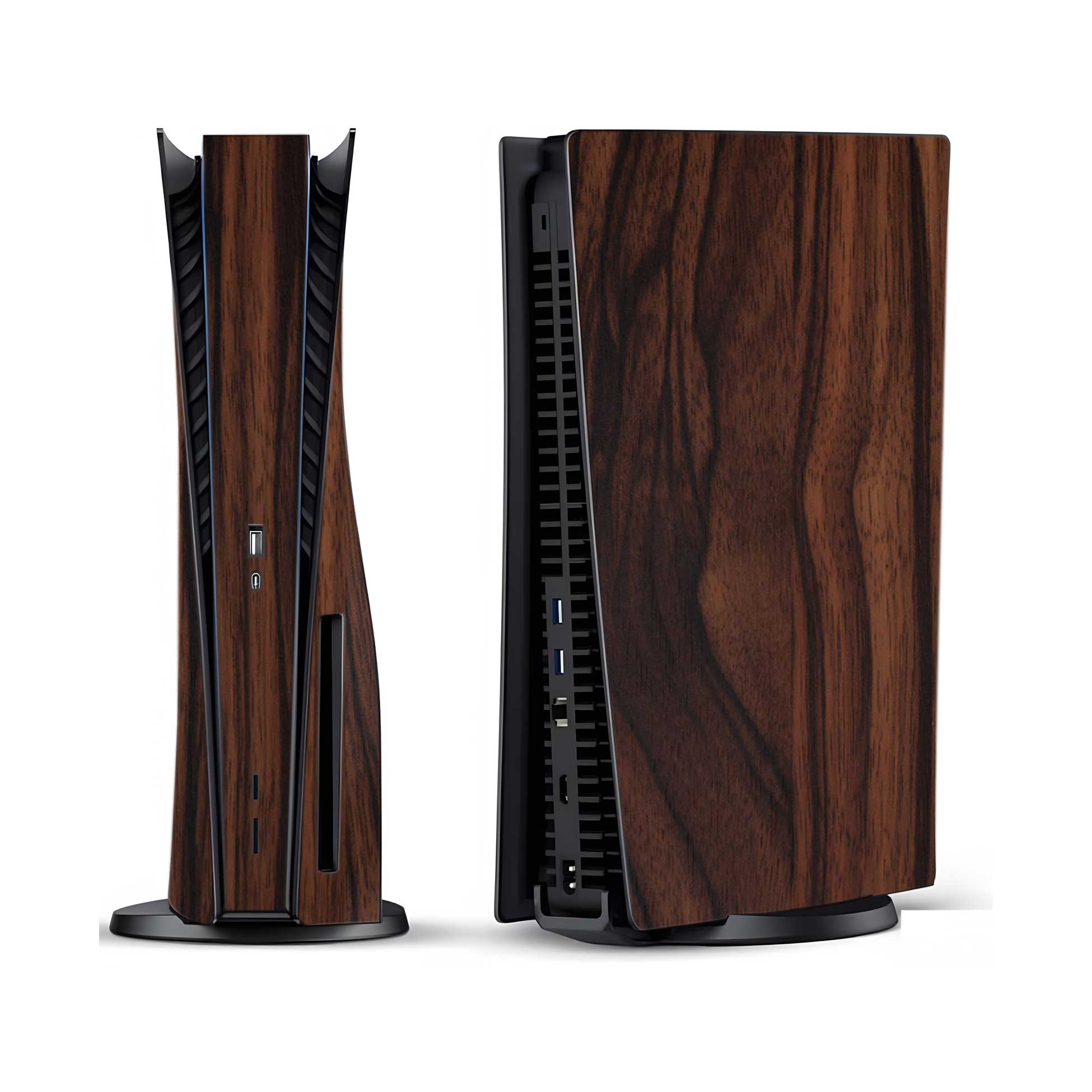 Ebony Wood PlayStation 5 Fat Skins & Wraps