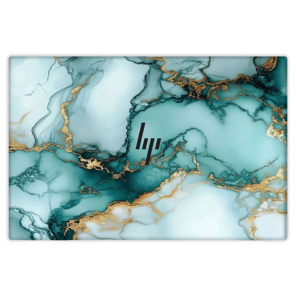 Emerald Fluid Art skin on Hp Elitebook 840 G7 by Decalz