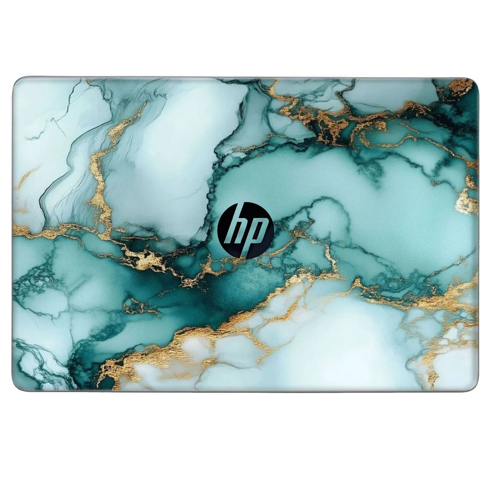 Emerald Fluid Art skin on Hp Notebook 15s-BS0XX by Decalz