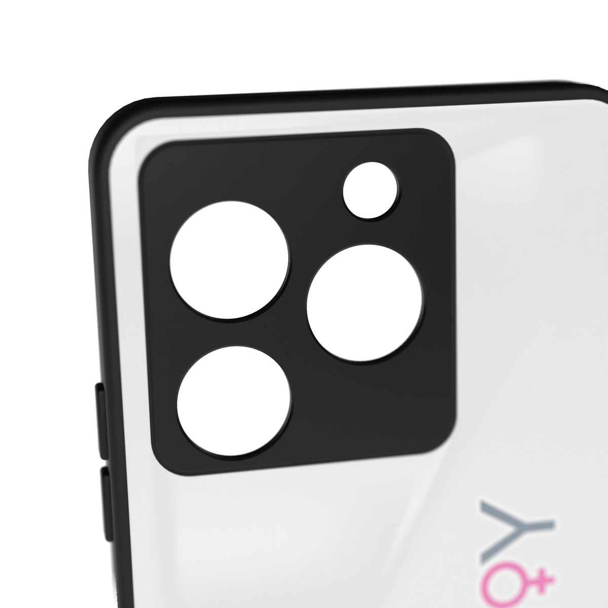 Equality printed metal phone case - camera close-up