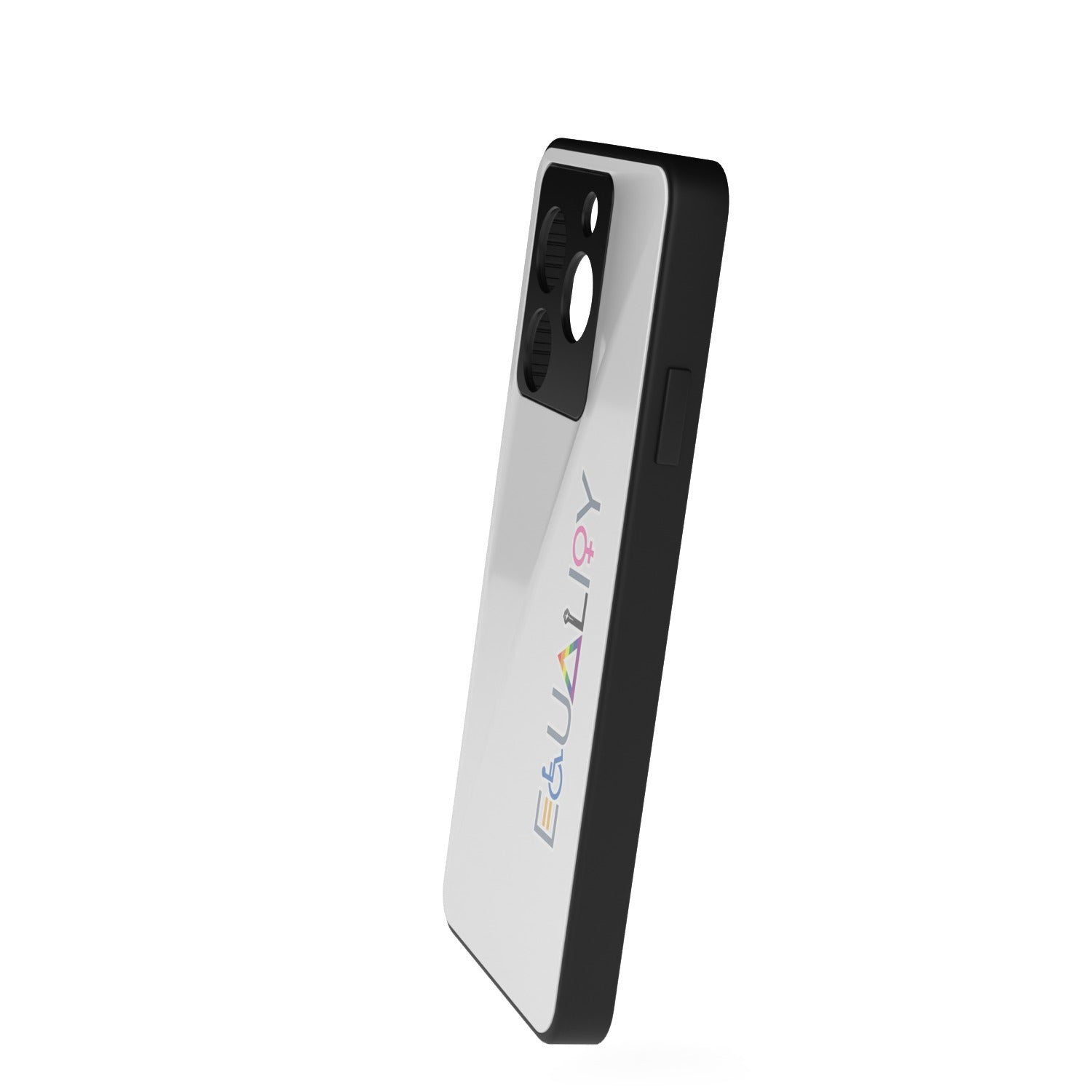 Equality printed metal phone case - side view