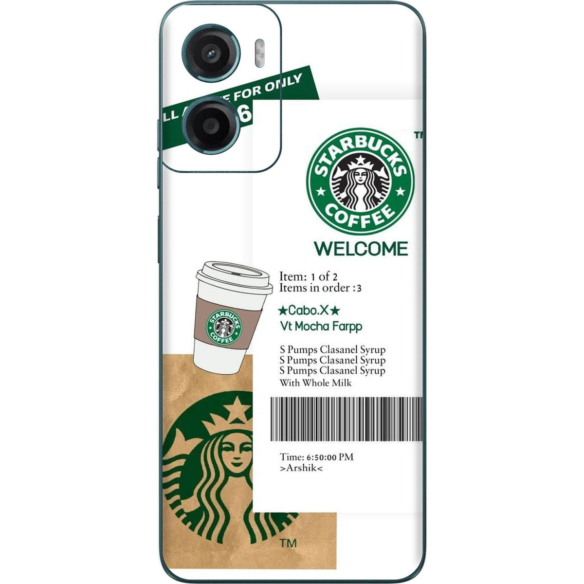 Espresso skin on Moto G05 by Decalz