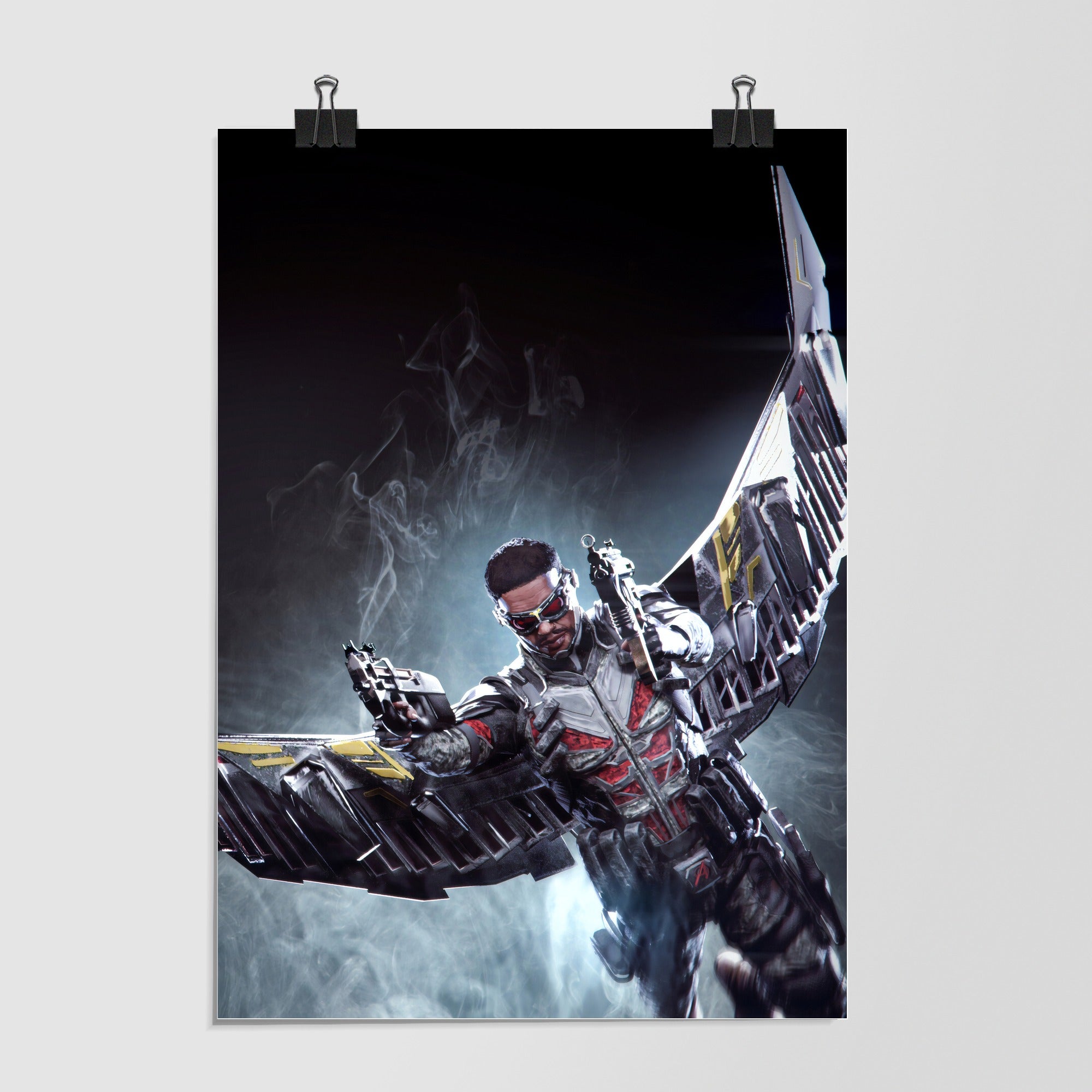 Falcon Avengers Black Dramatic Lighting by Decalz